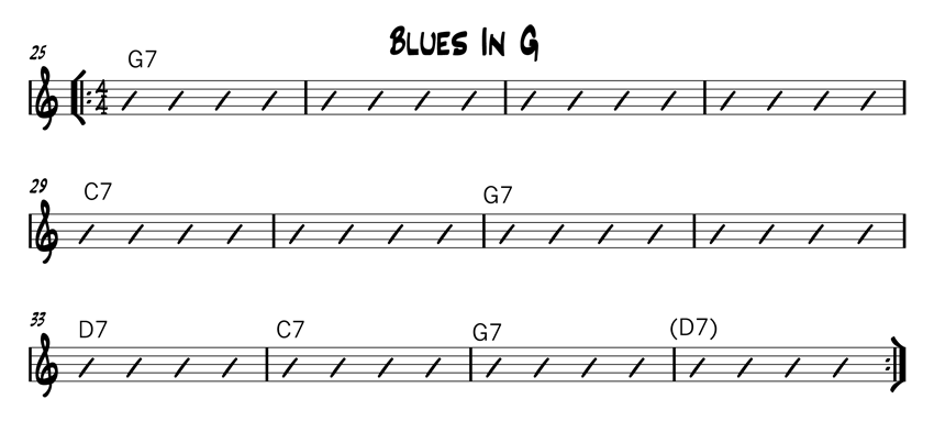 Basic 12 Bar Blues in G